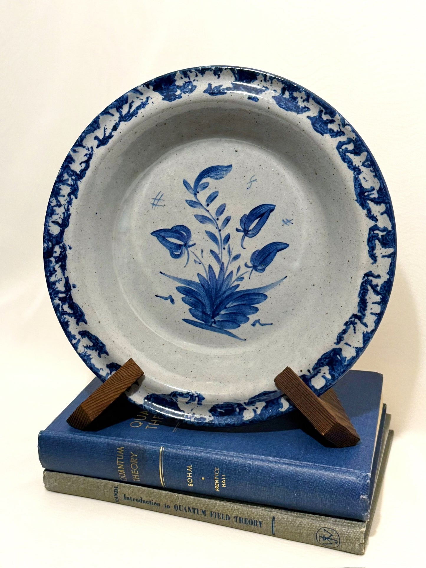Handmade Delft Pottery Pie Plate