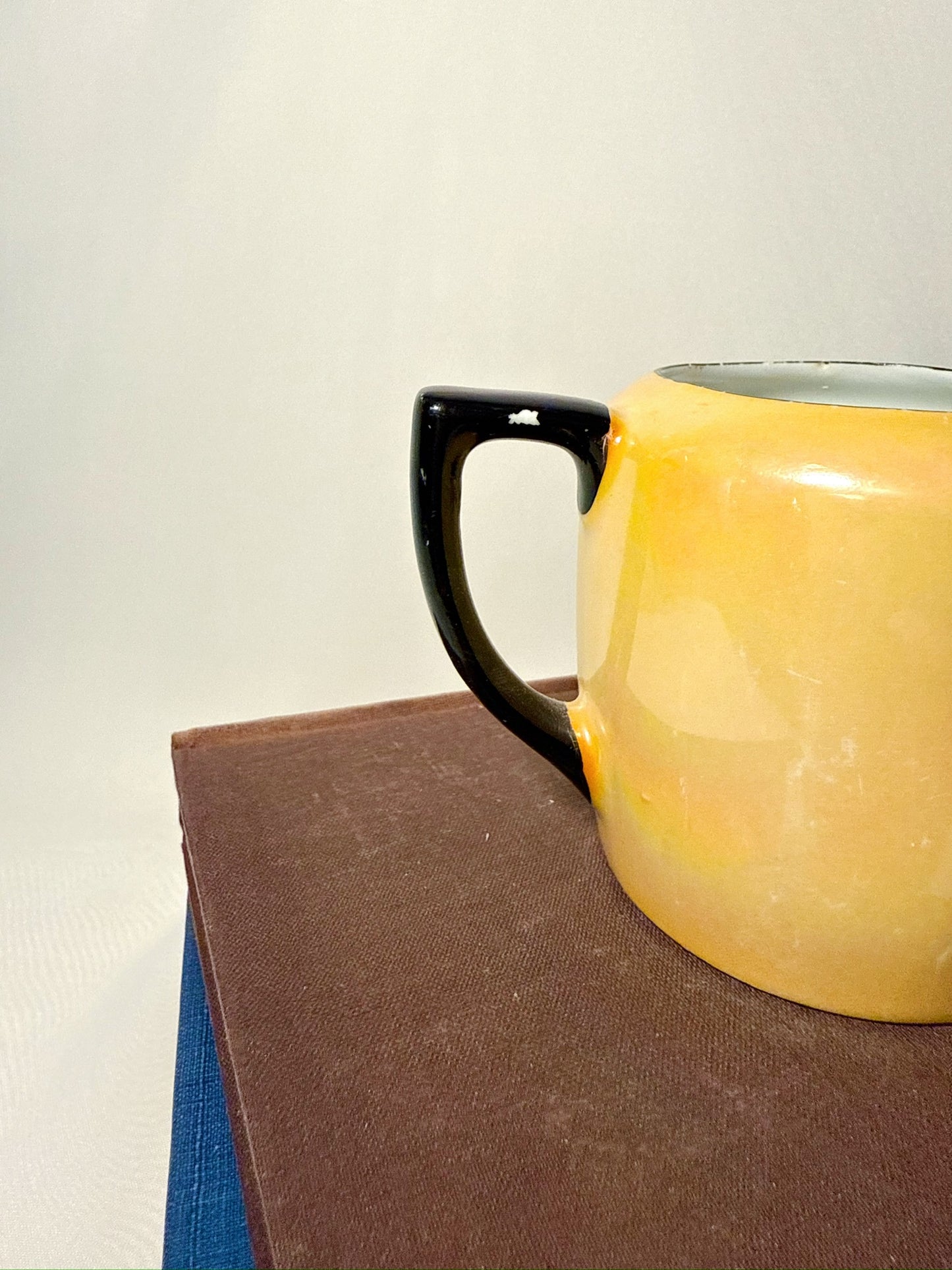 Orange Lusterware Cream Pitcher