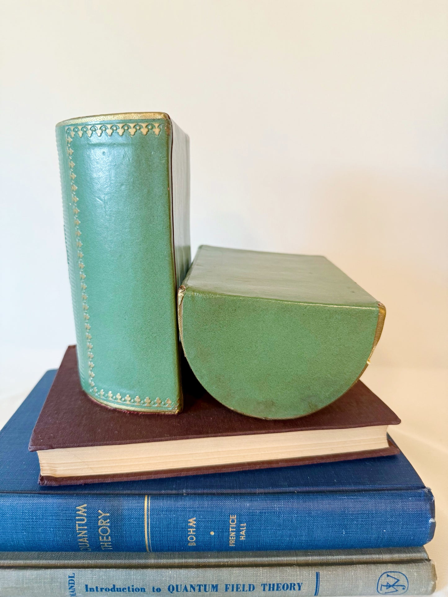 MCM Faux Leather Bookend Pair