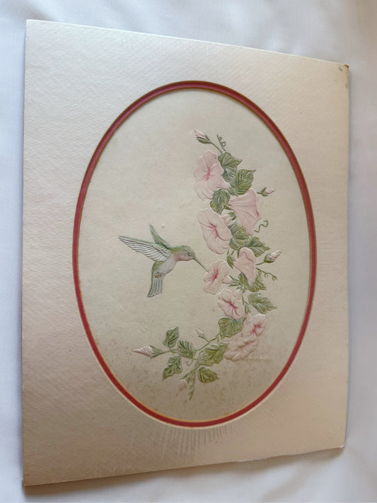 Oval Matted Hummingbird Portrait
