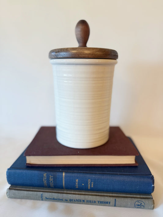 Mason Canister with Wood Top Lid