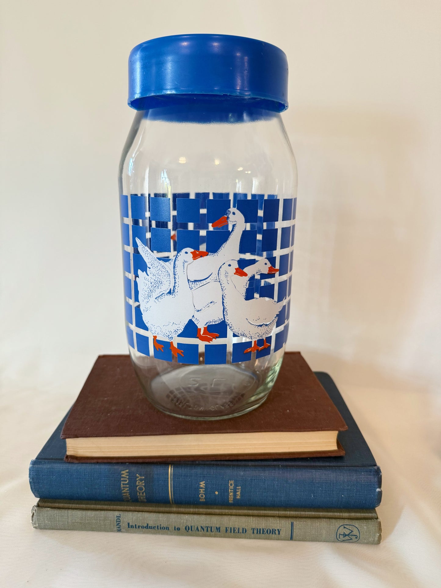 Set of Two Carlton Glass Country Geese Jars