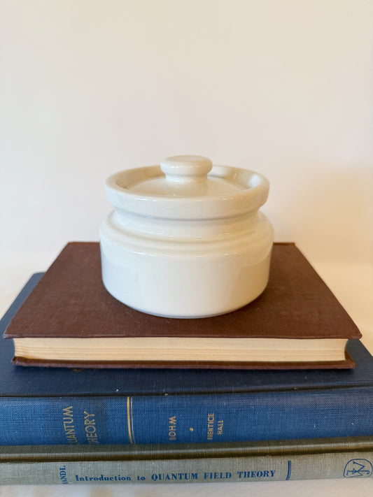 White Sugar Bowl with Lid