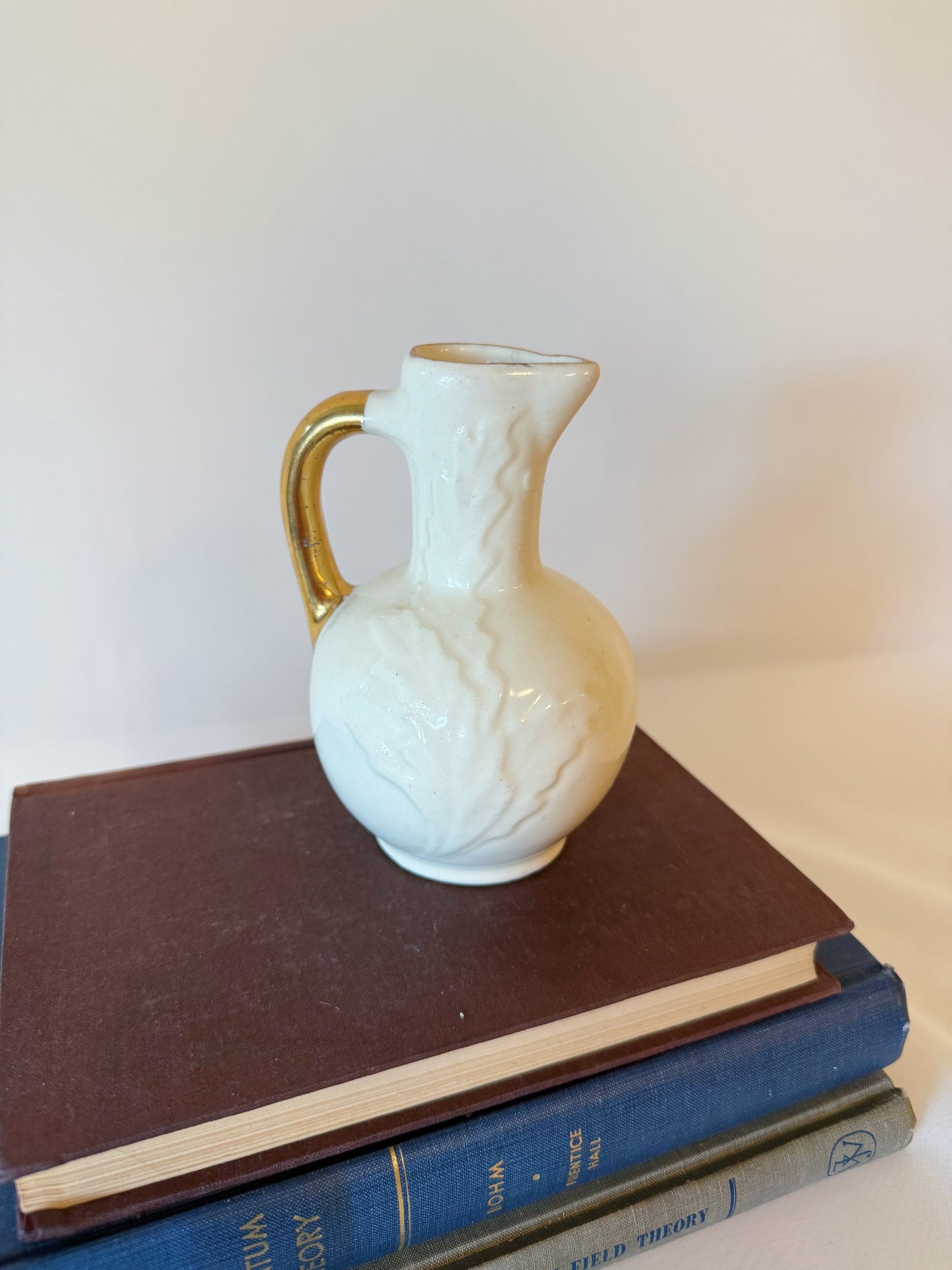 Golden Flower Mini Pitcher Vase