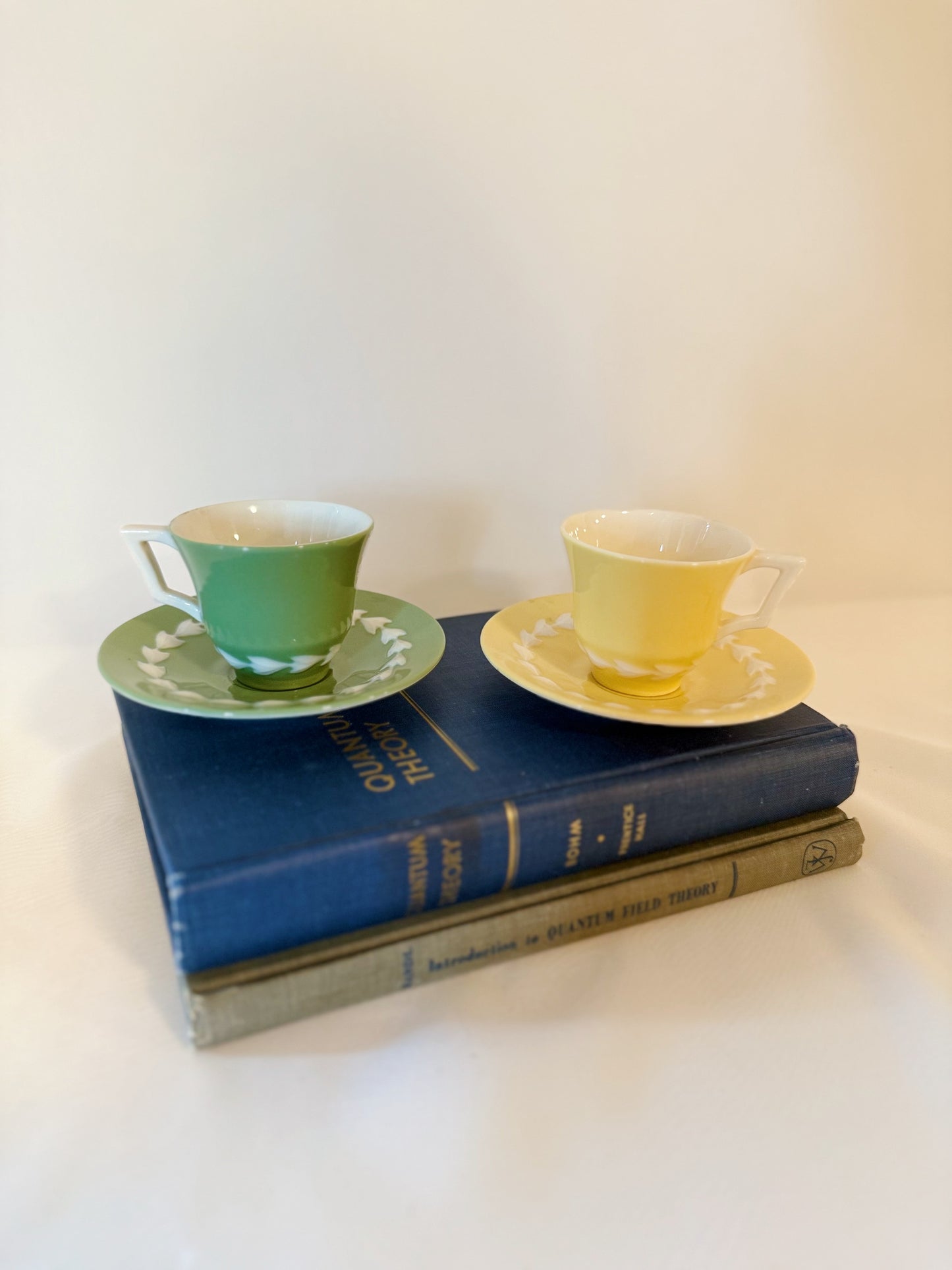 Set of Two Lenox Beltane Demitasse Cups and Saucers