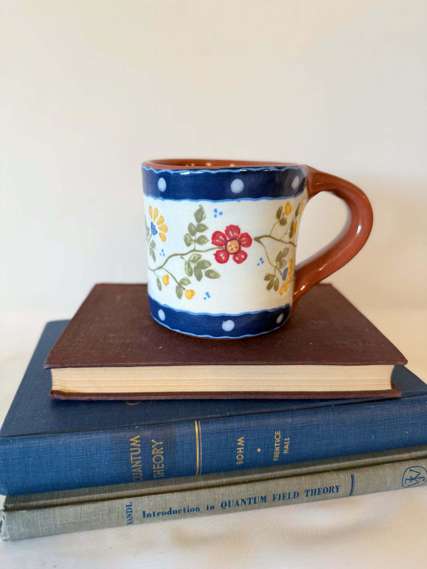 Poppy Fields Handmade Terracotta Mug