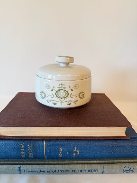 Franciscan Heritage Green Discovery Covered Sugar Bowl