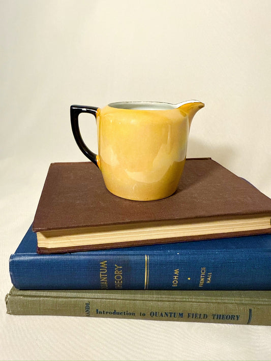 Orange Lusterware Cream Pitcher