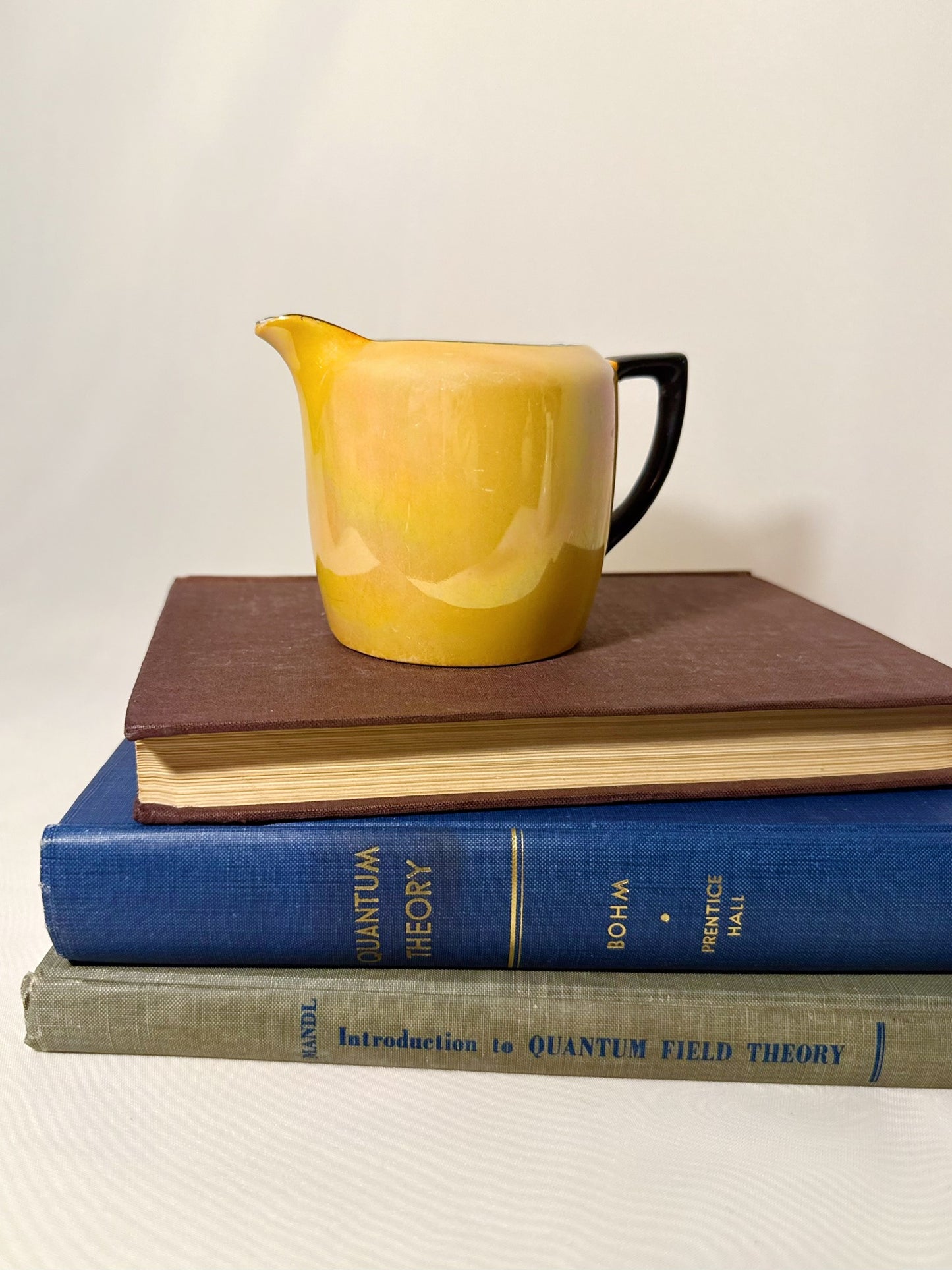 Orange Lusterware Cream Pitcher