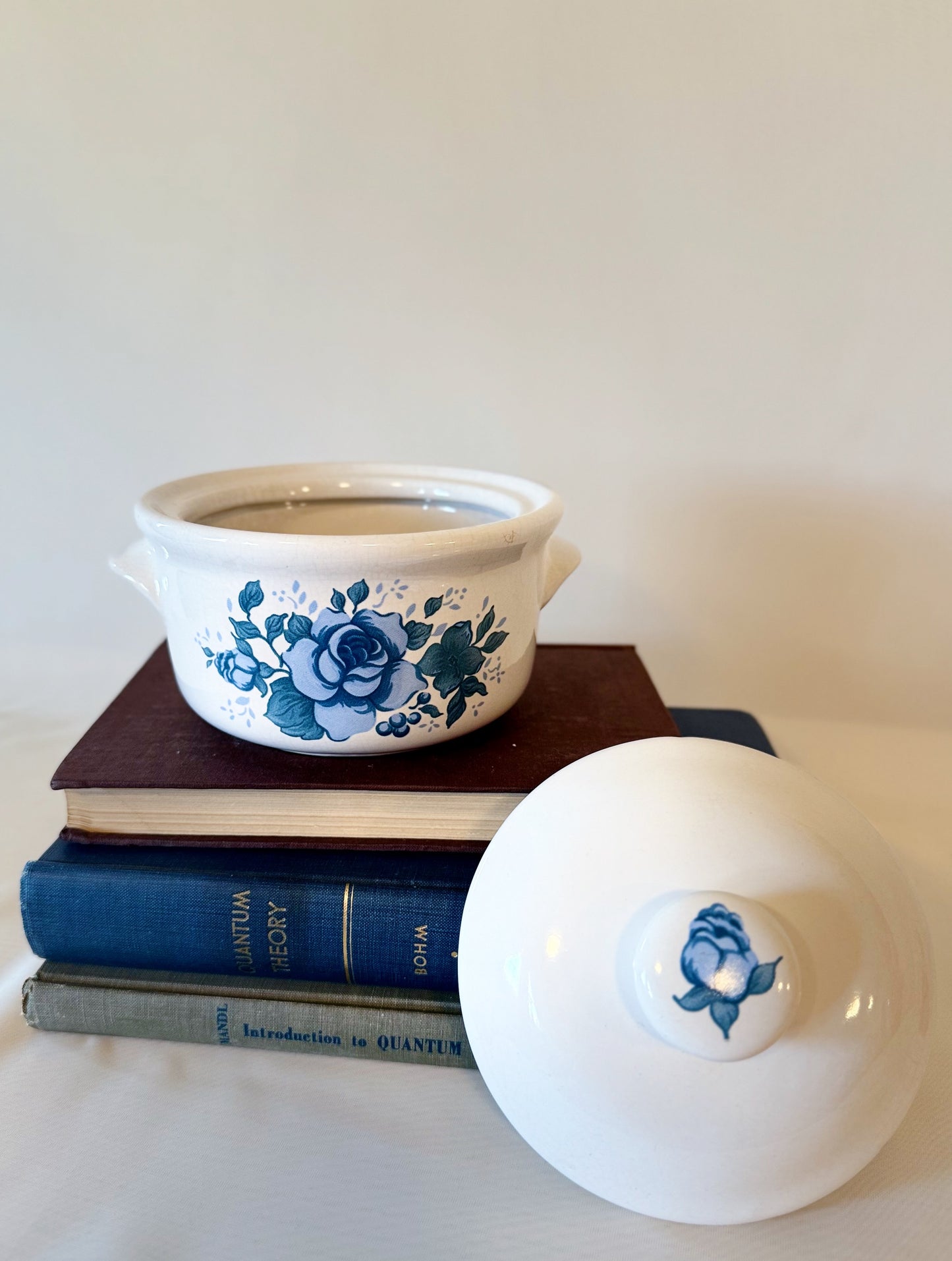 Blue Rose Mini Casserole Dish