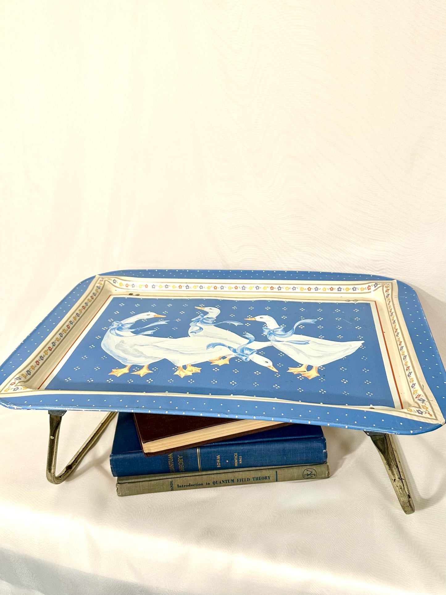 Blue Country Goose Metal Serving Tray