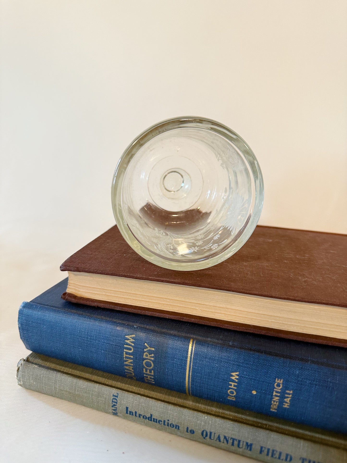 Clear Floral Glass Cloche