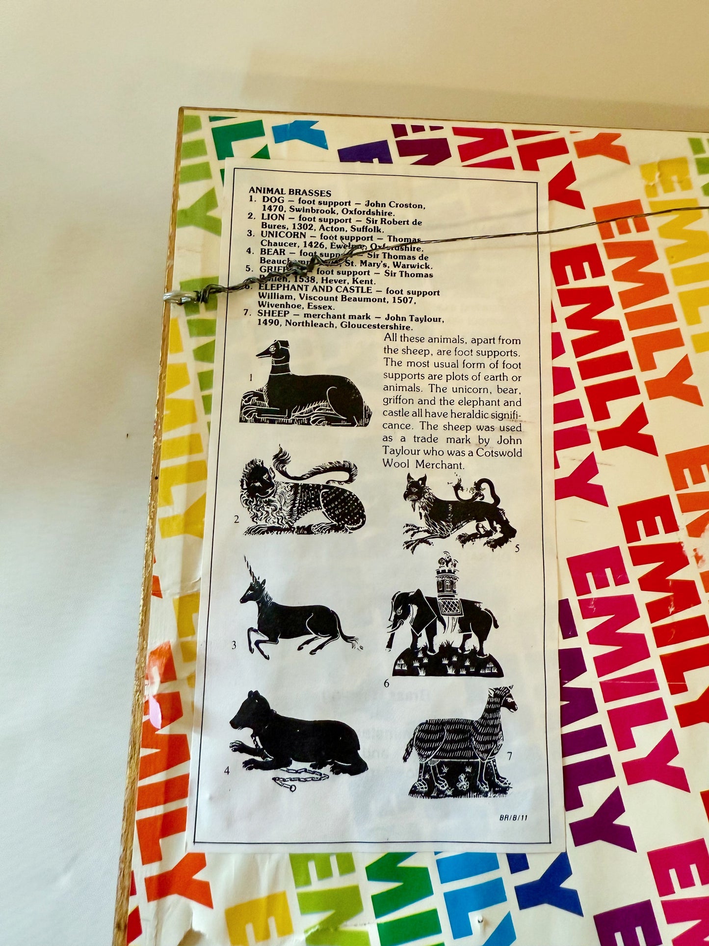 Dog Brass Rubbing