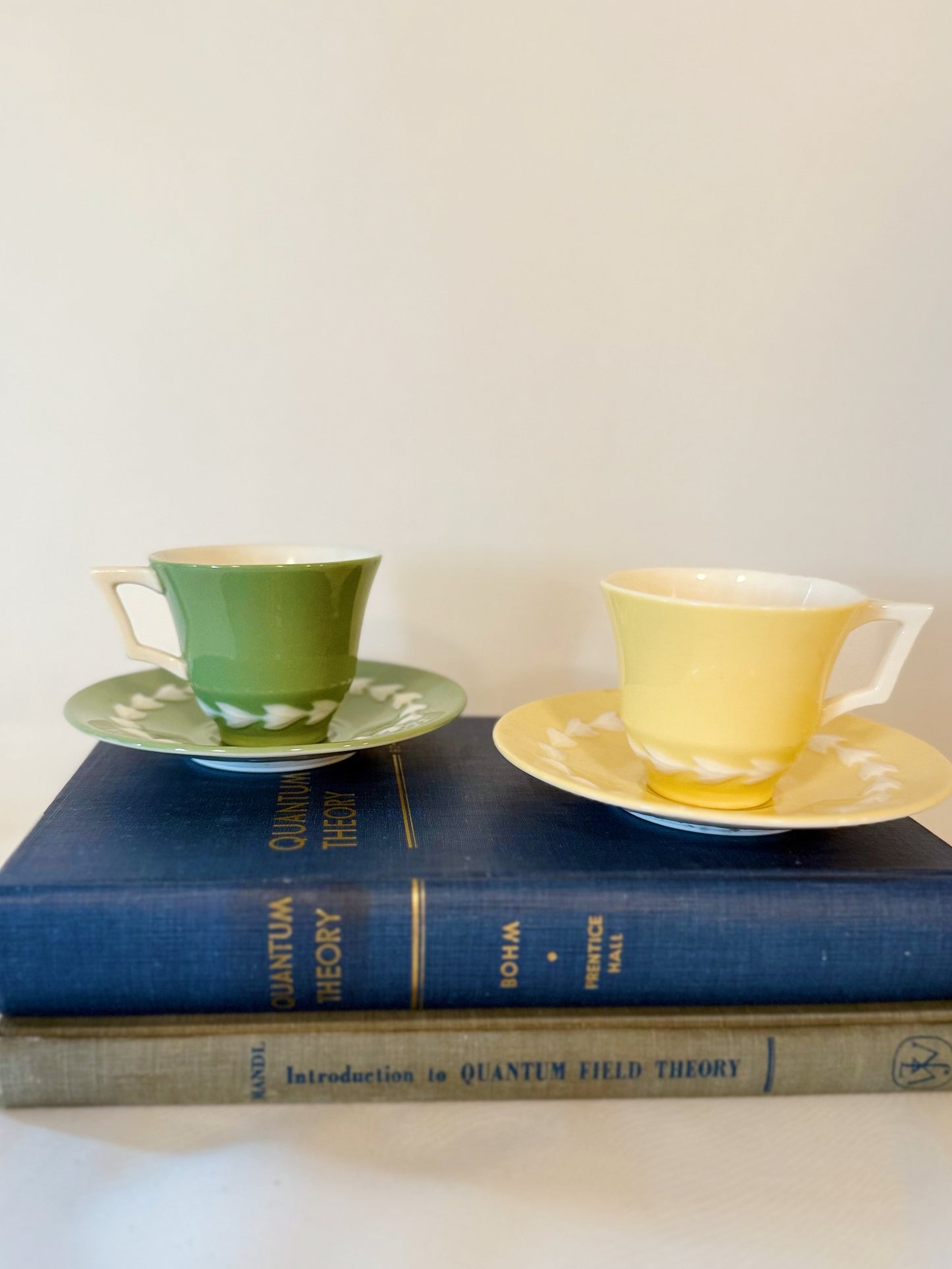 Set of Two Lenox Beltane Demitasse Cups and Saucers