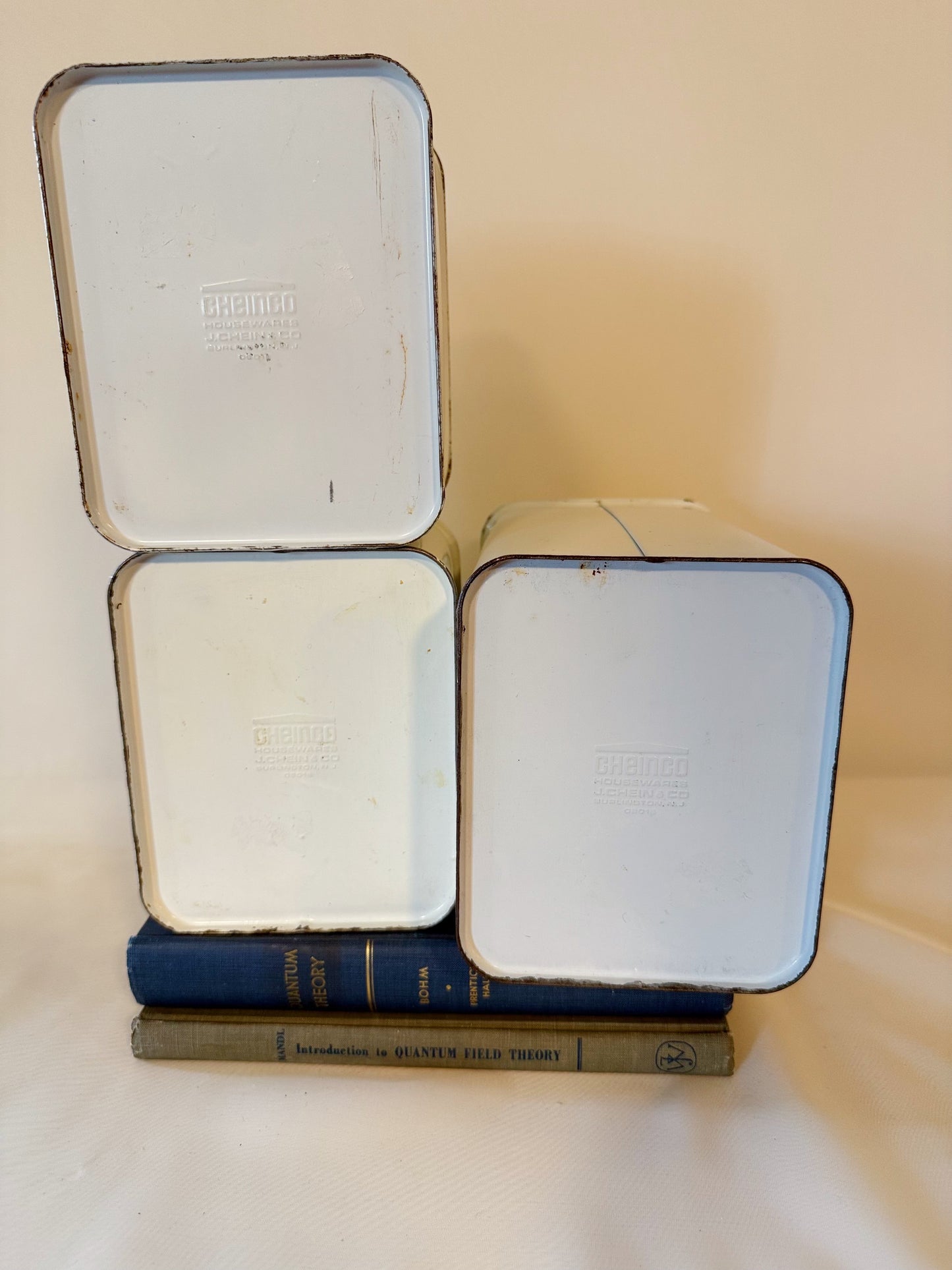 Set of 3 Cheinco Spice of Life Metal Kitchen Canister Set