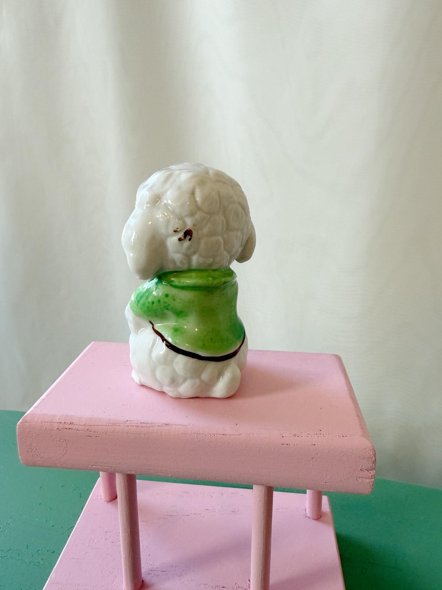 Vintage Ceramic Cute Lamb Japanese Figurine