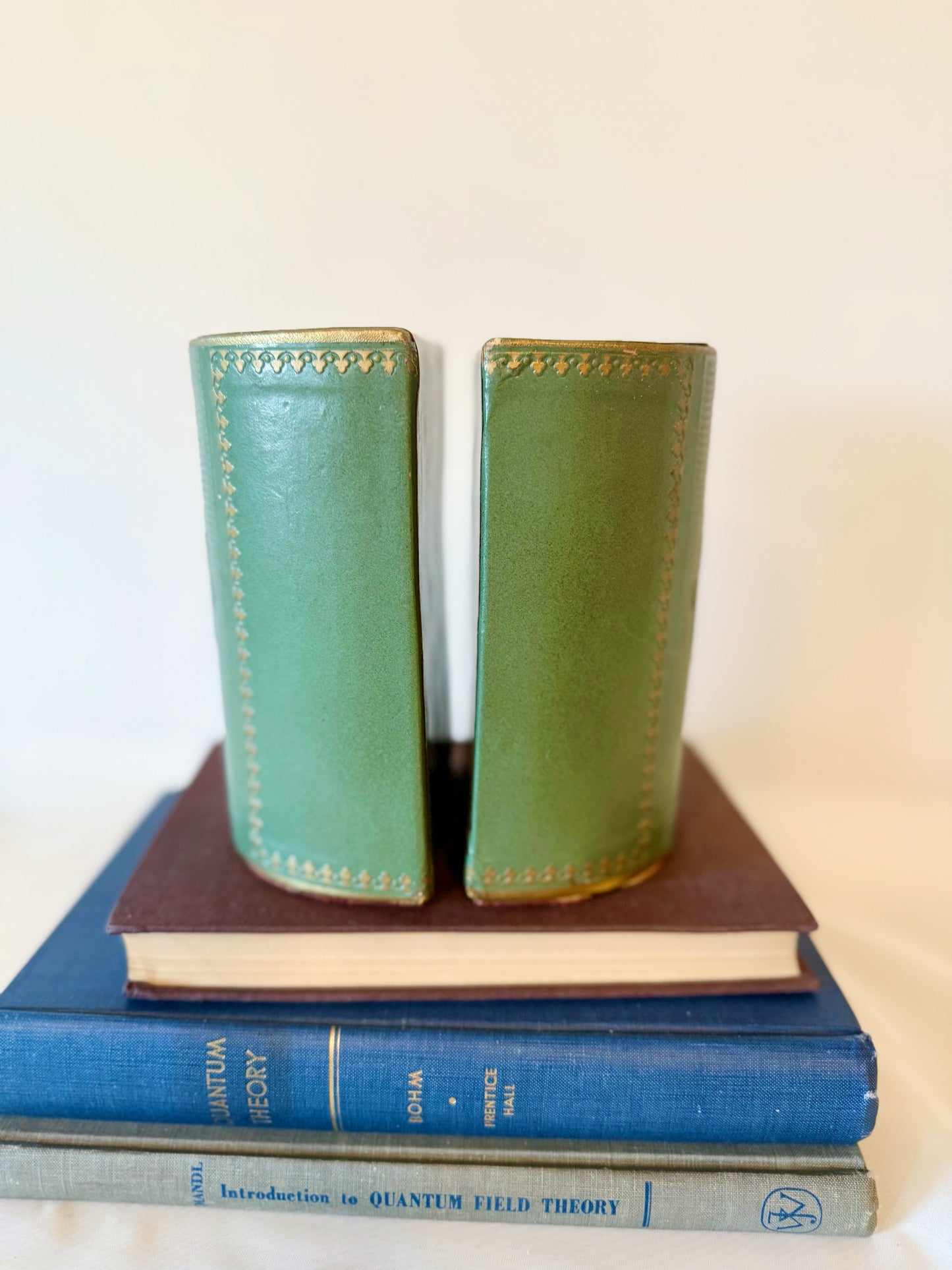 MCM Faux Leather Bookend Pair
