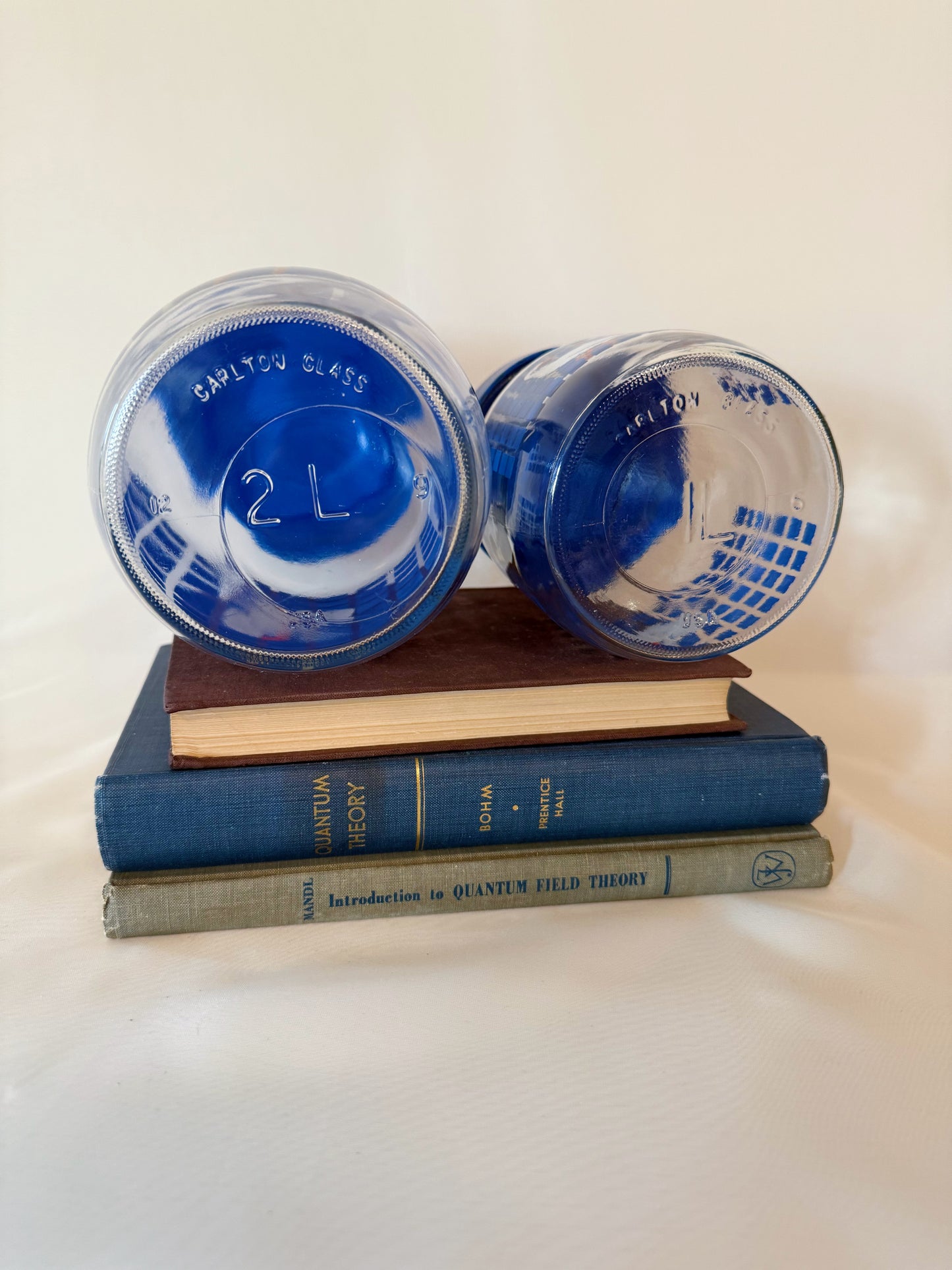 Set of Two Carlton Glass Country Geese Jars