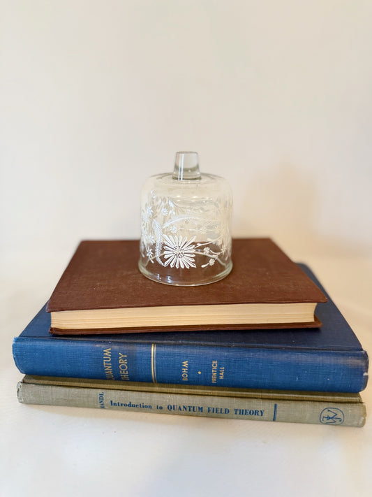 Clear Floral Glass Cloche