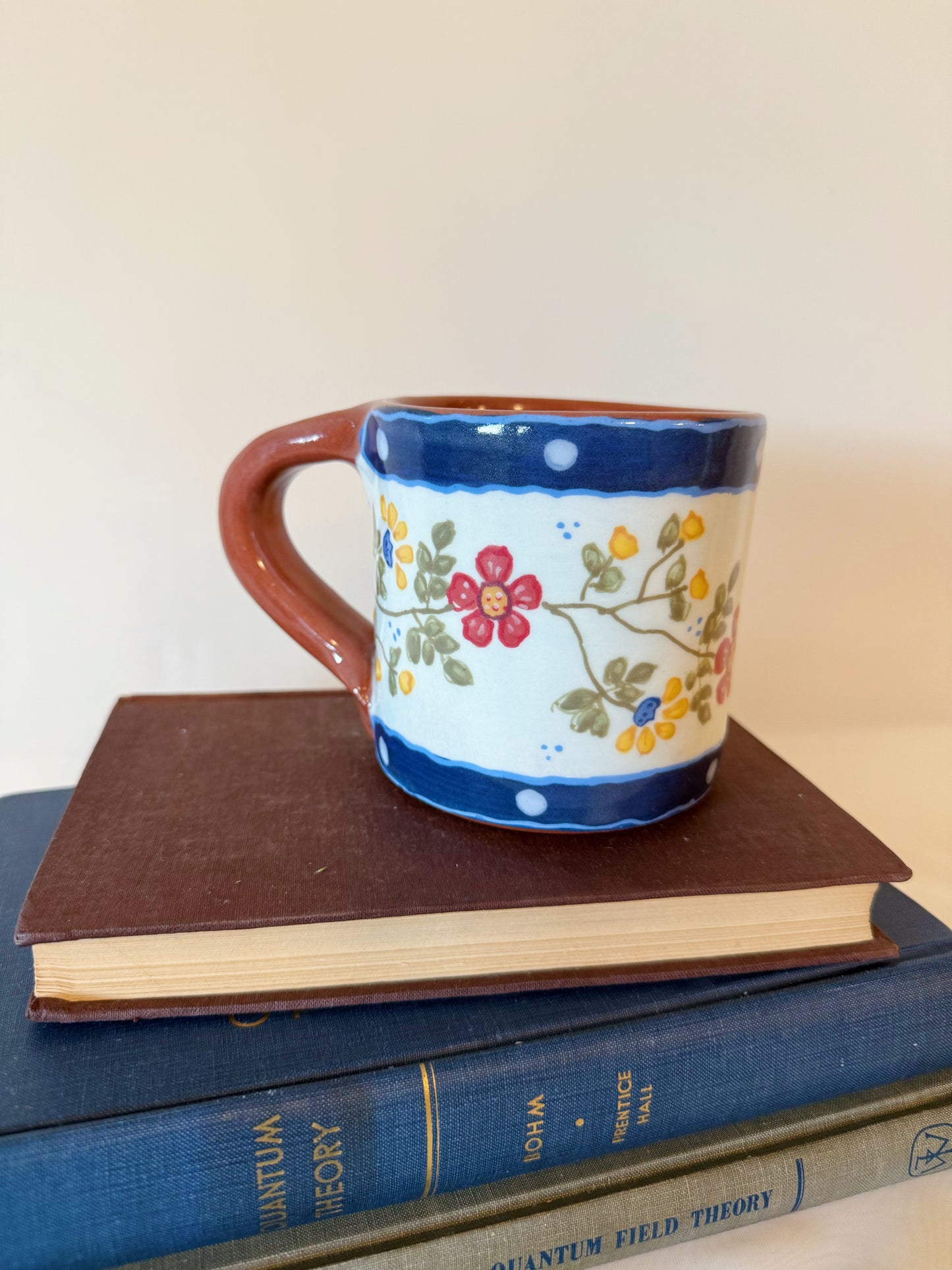 Poppy Fields Handmade Terracotta Mug