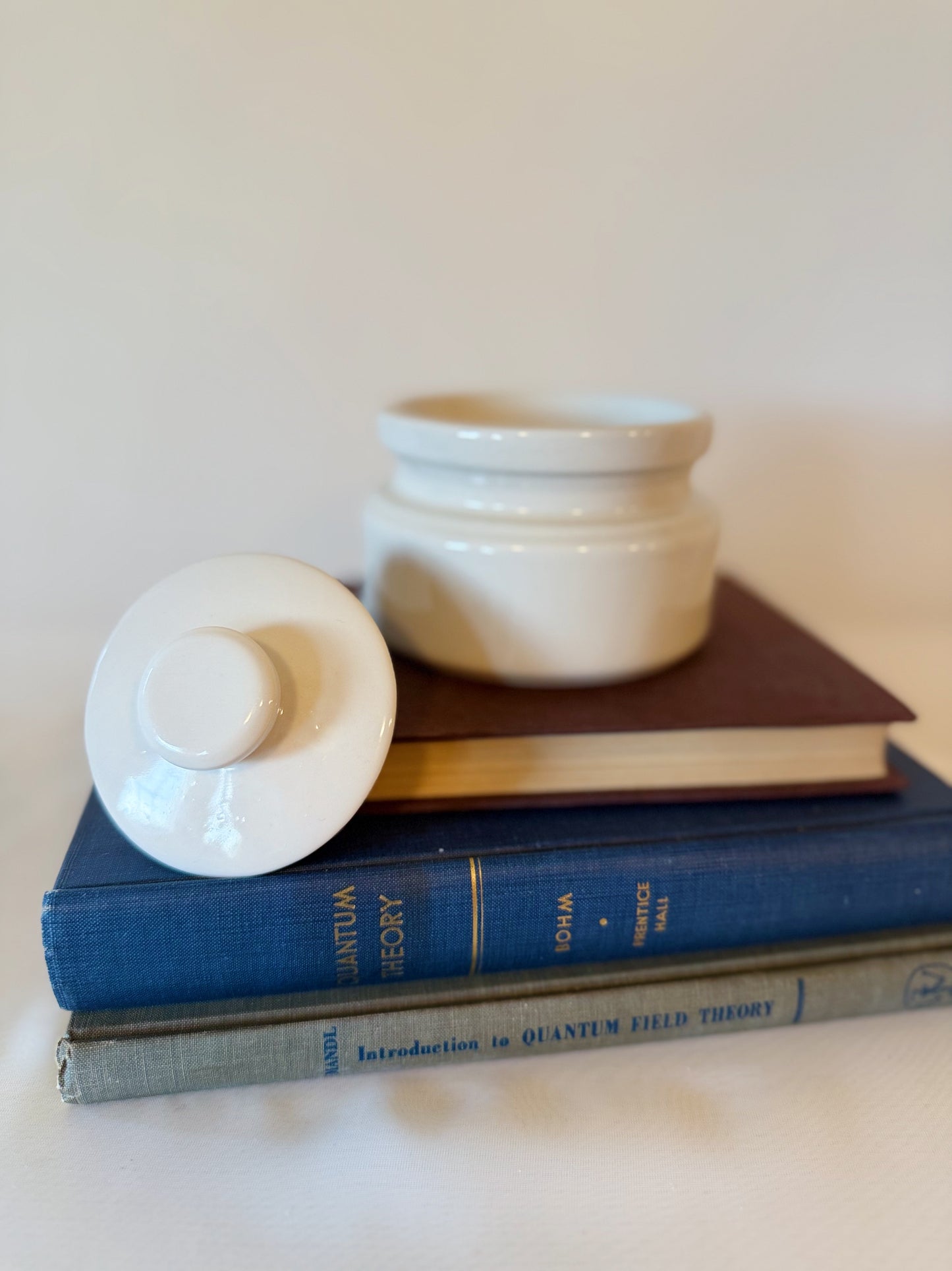 White Sugar Bowl with Lid