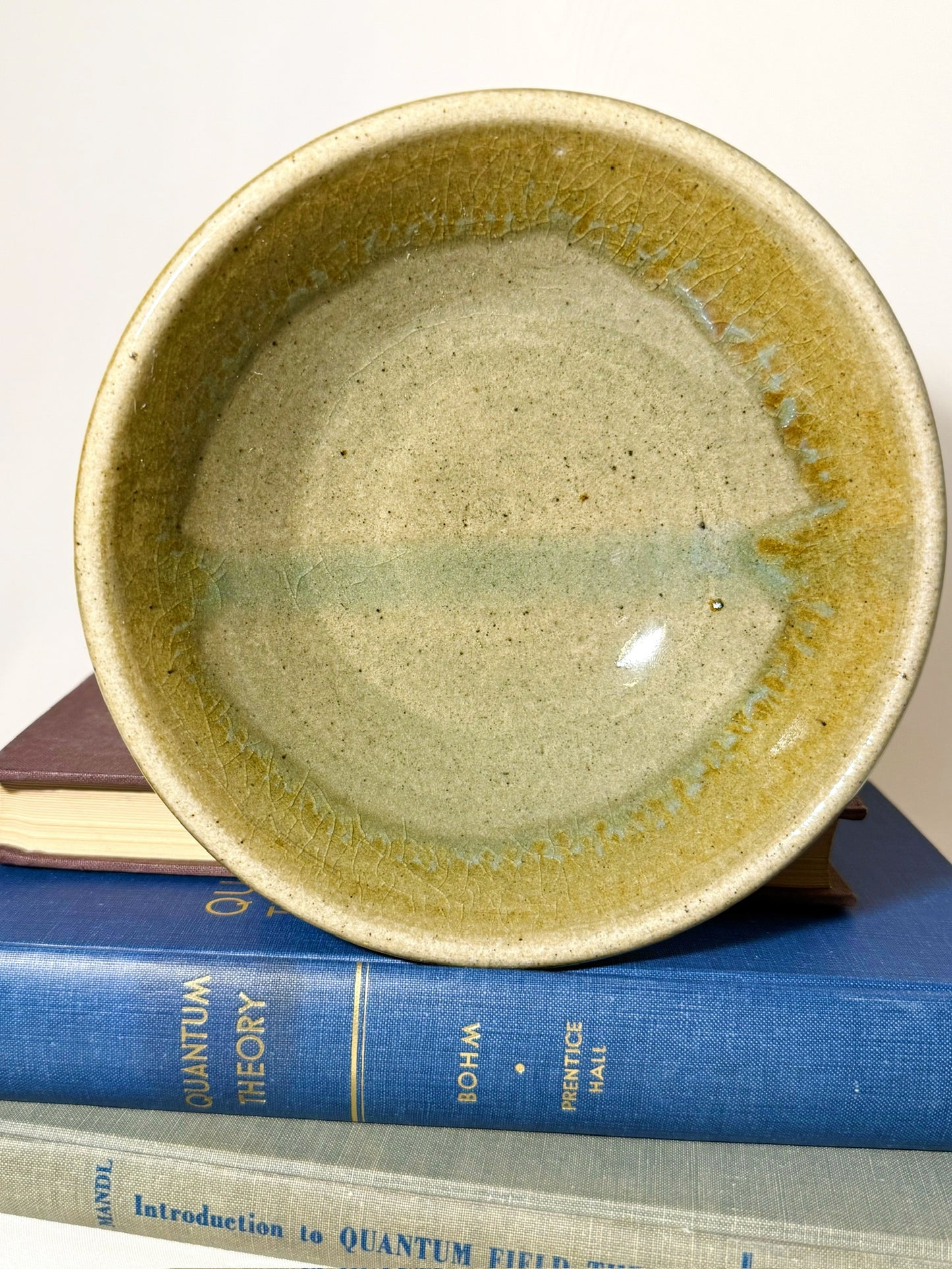 Green Pottery Stem Cup/Bowl