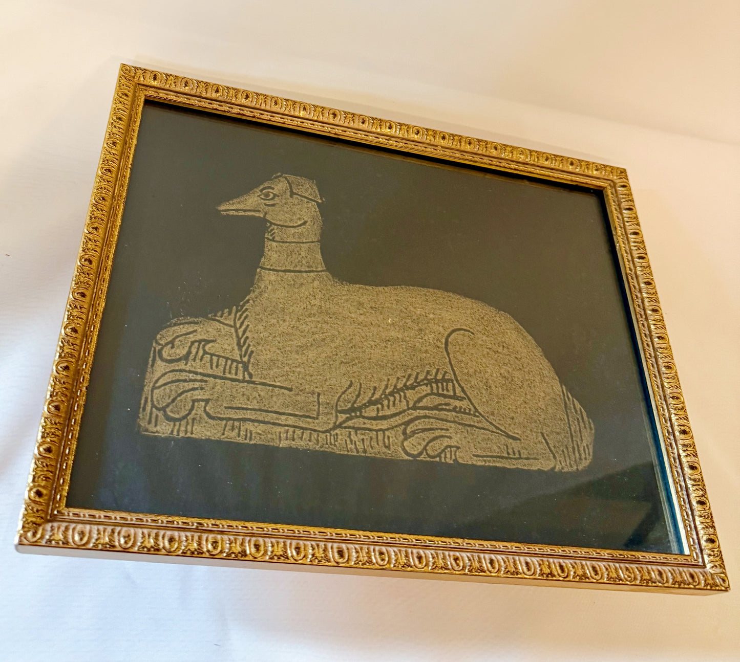 Dog Brass Rubbing