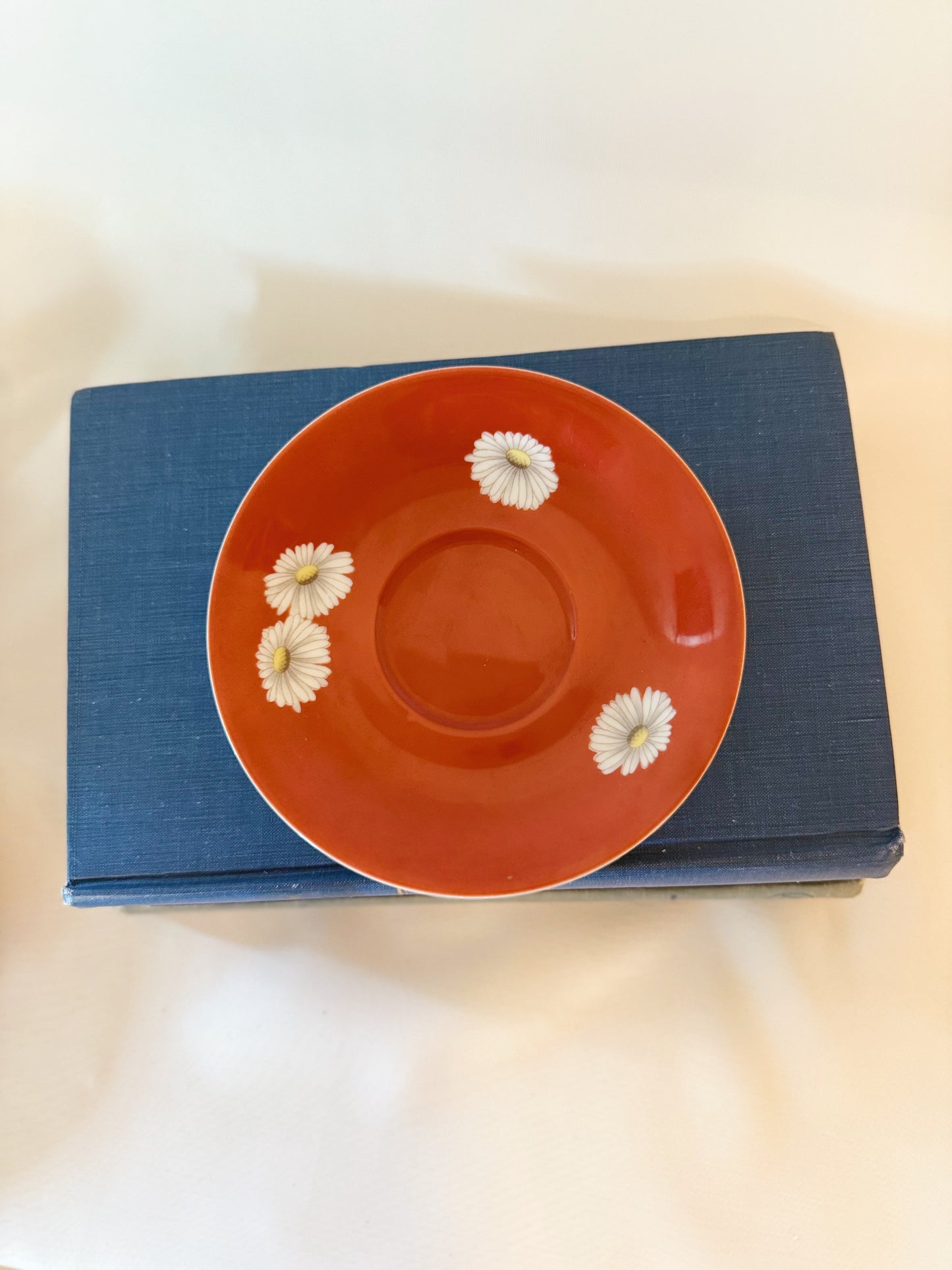 Set of Three Noritake Red Daisy Teacups