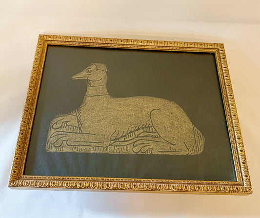 Dog Brass Rubbing