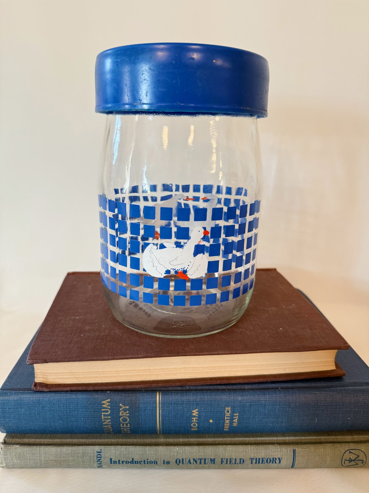 Set of Two Carlton Glass Country Geese Jars