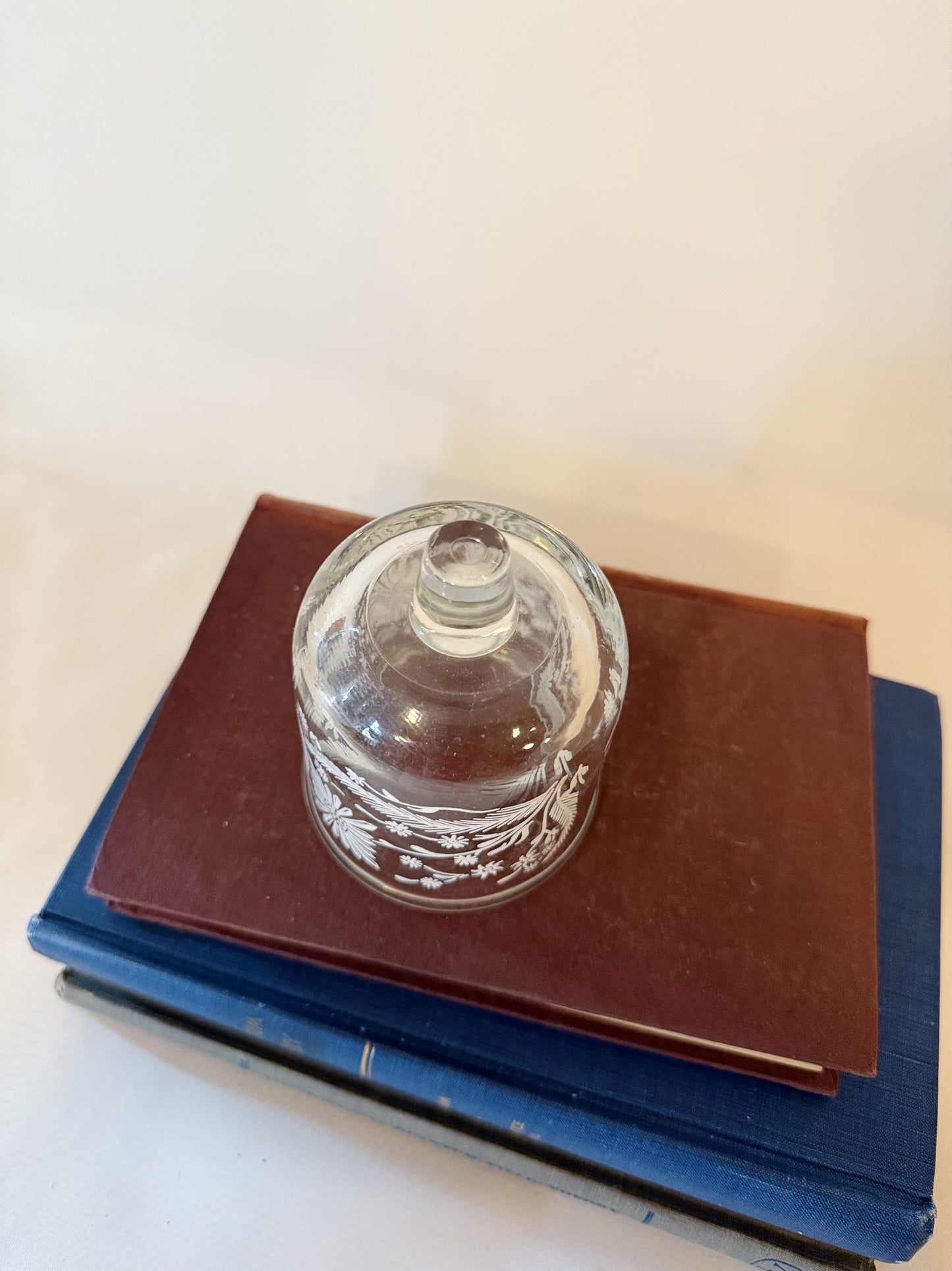 Clear Floral Glass Cloche
