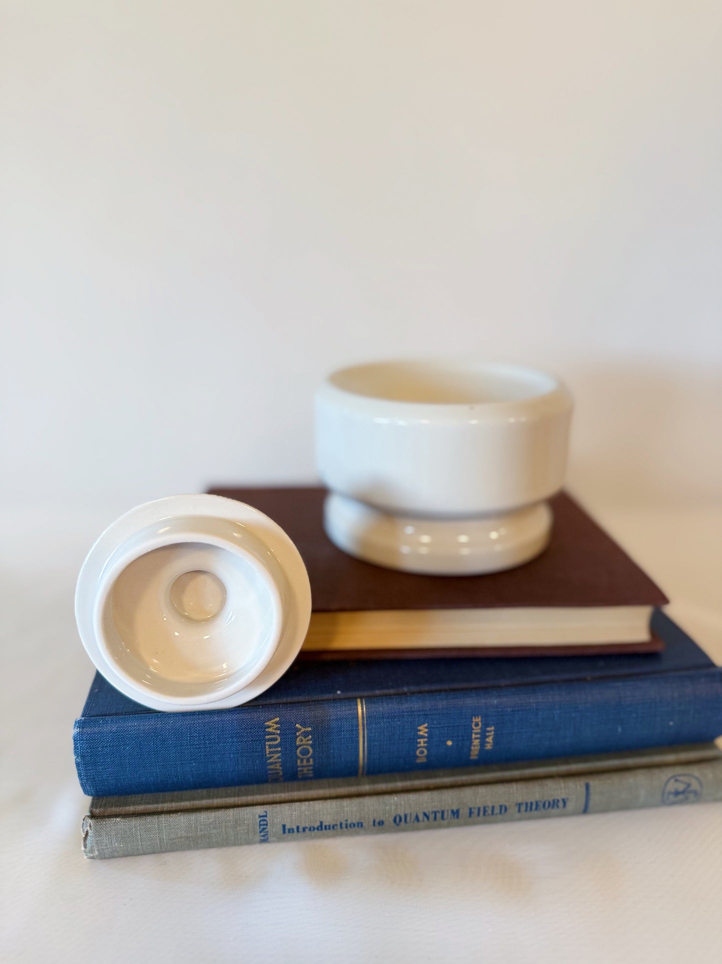 White Sugar Bowl with Lid
