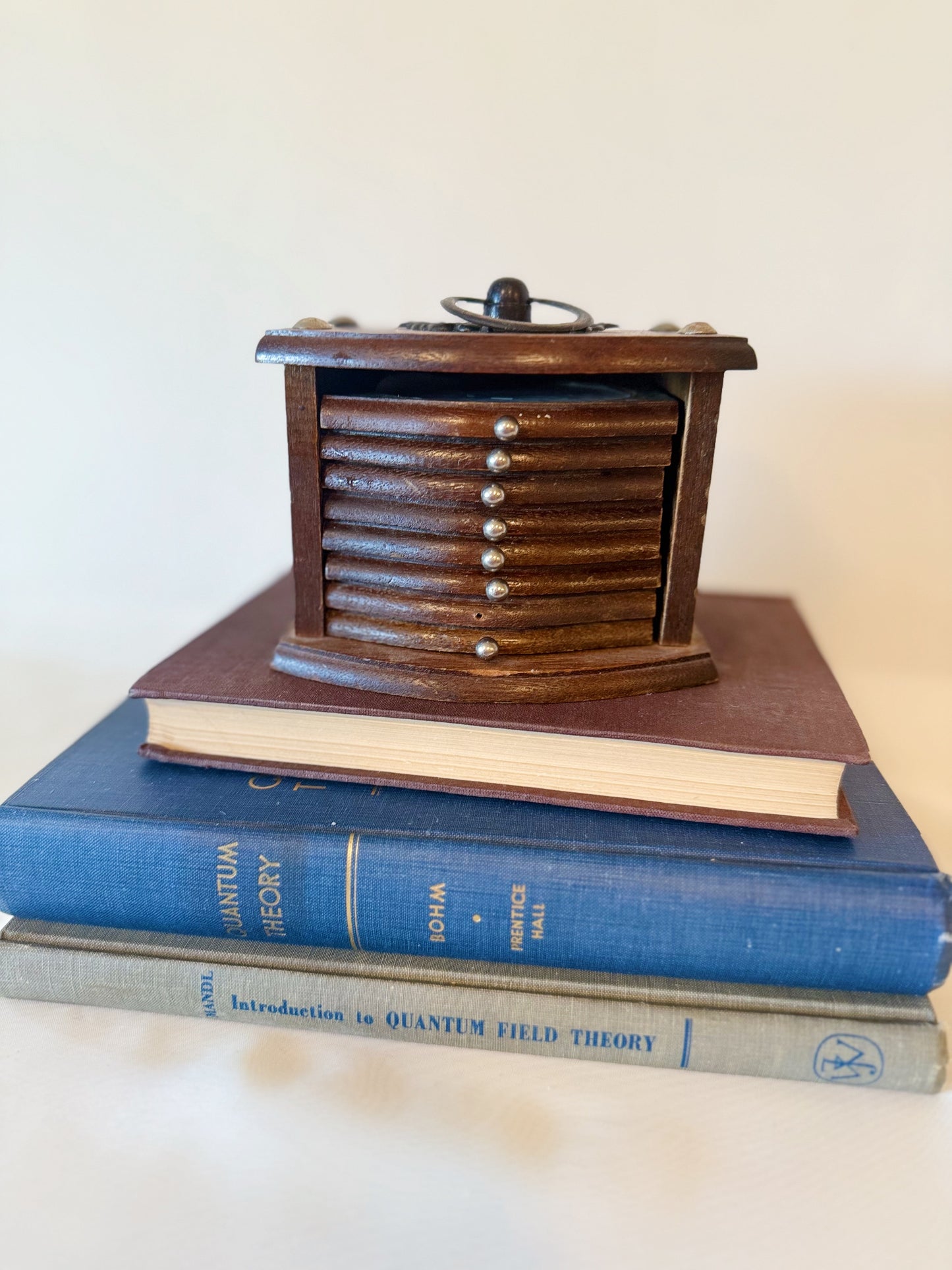 Vintage Wooden Case Coaster Set