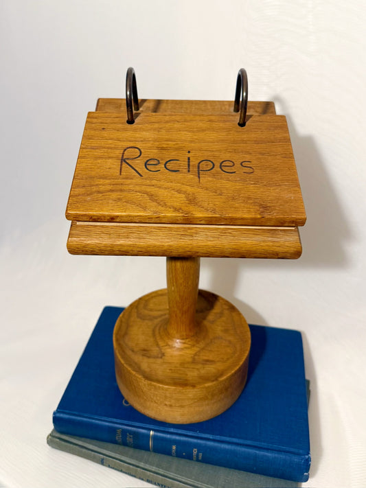 Wooden Index Card Recipe Holder