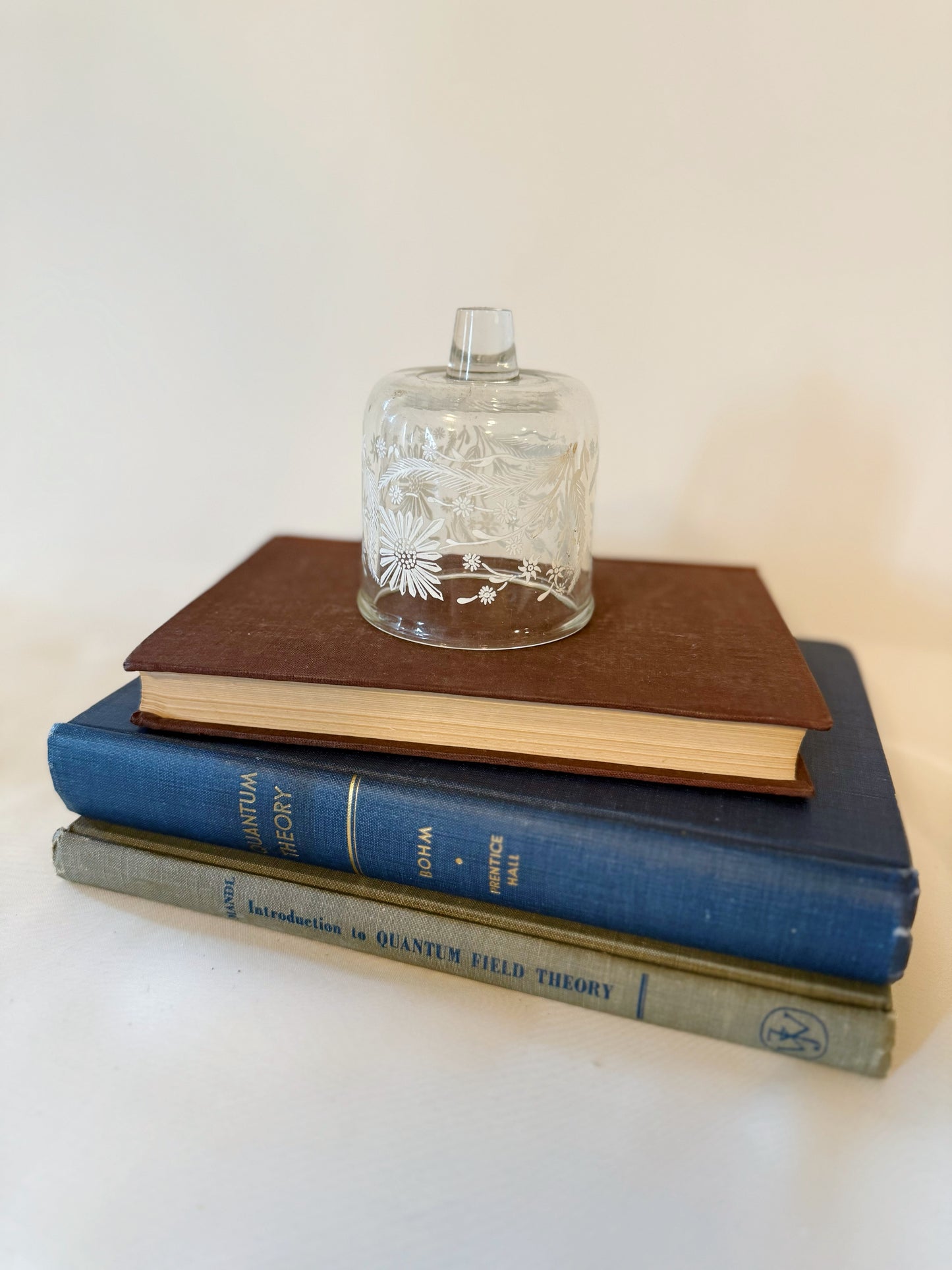 Clear Floral Glass Cloche