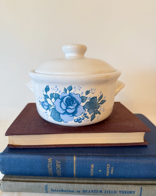 Blue Rose Mini Casserole Dish