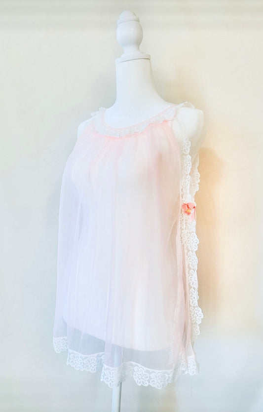 Vintage Pink Babydoll Nightgown