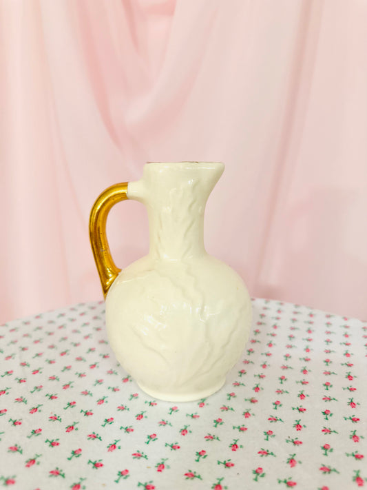 Golden Flower Mini Pitcher Vase