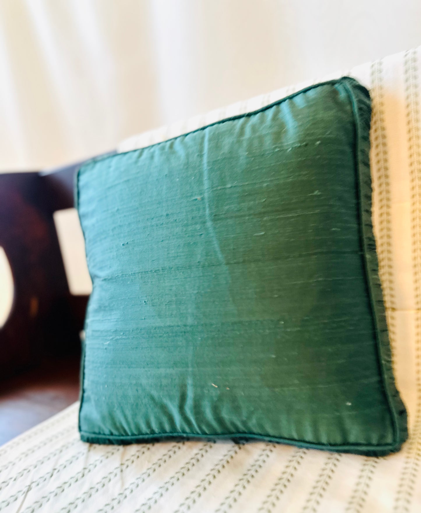 Vintage Needlepoint Floral Pillow