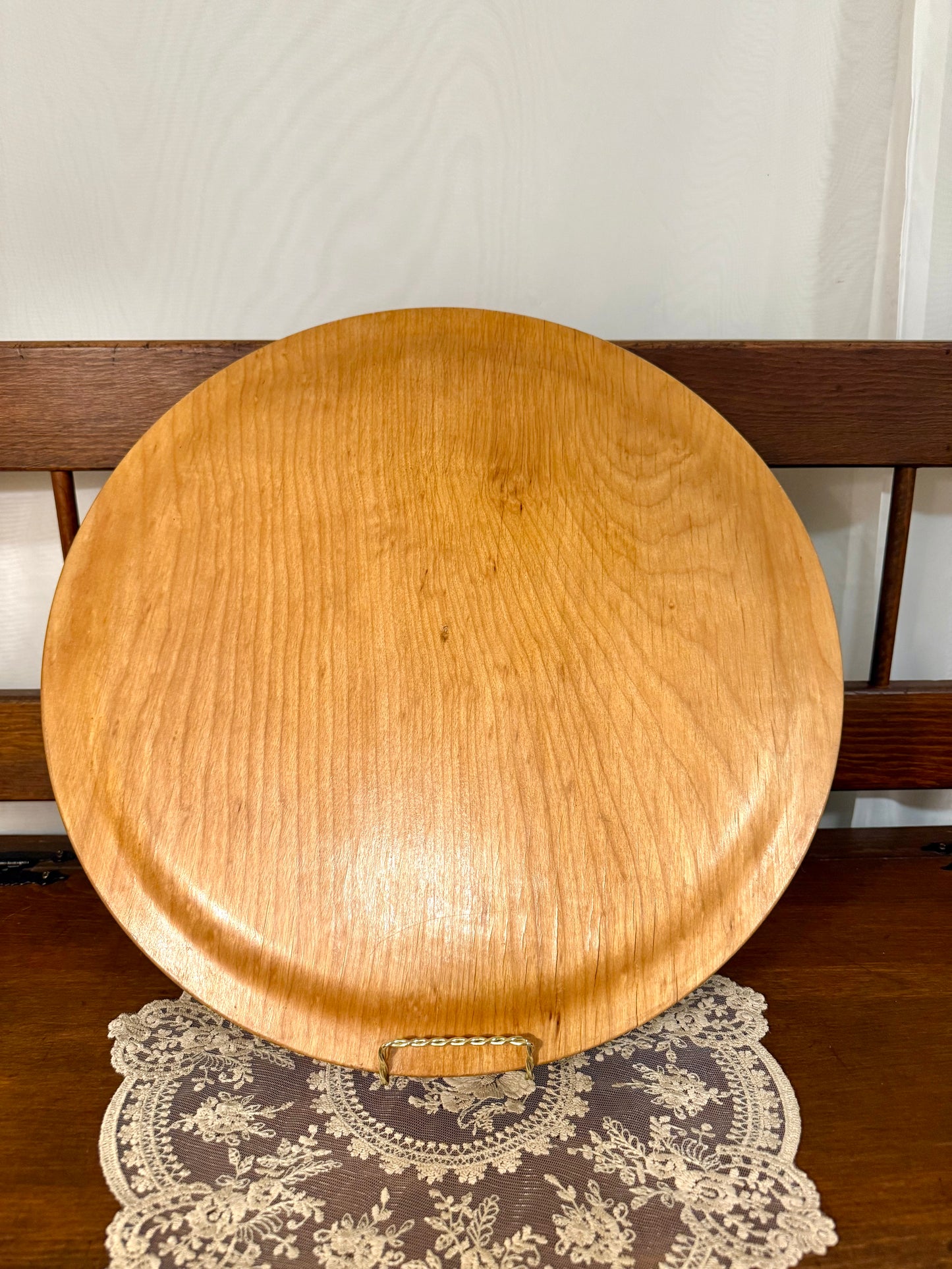 Scandinavian-Style Folk Art Wooden Tray