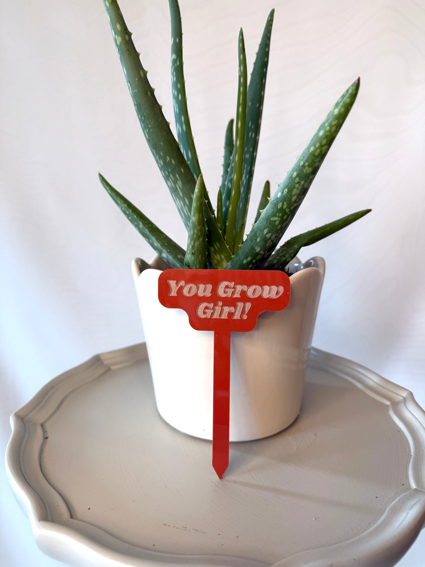 You Grow Girl Acrylic Plant Marker
