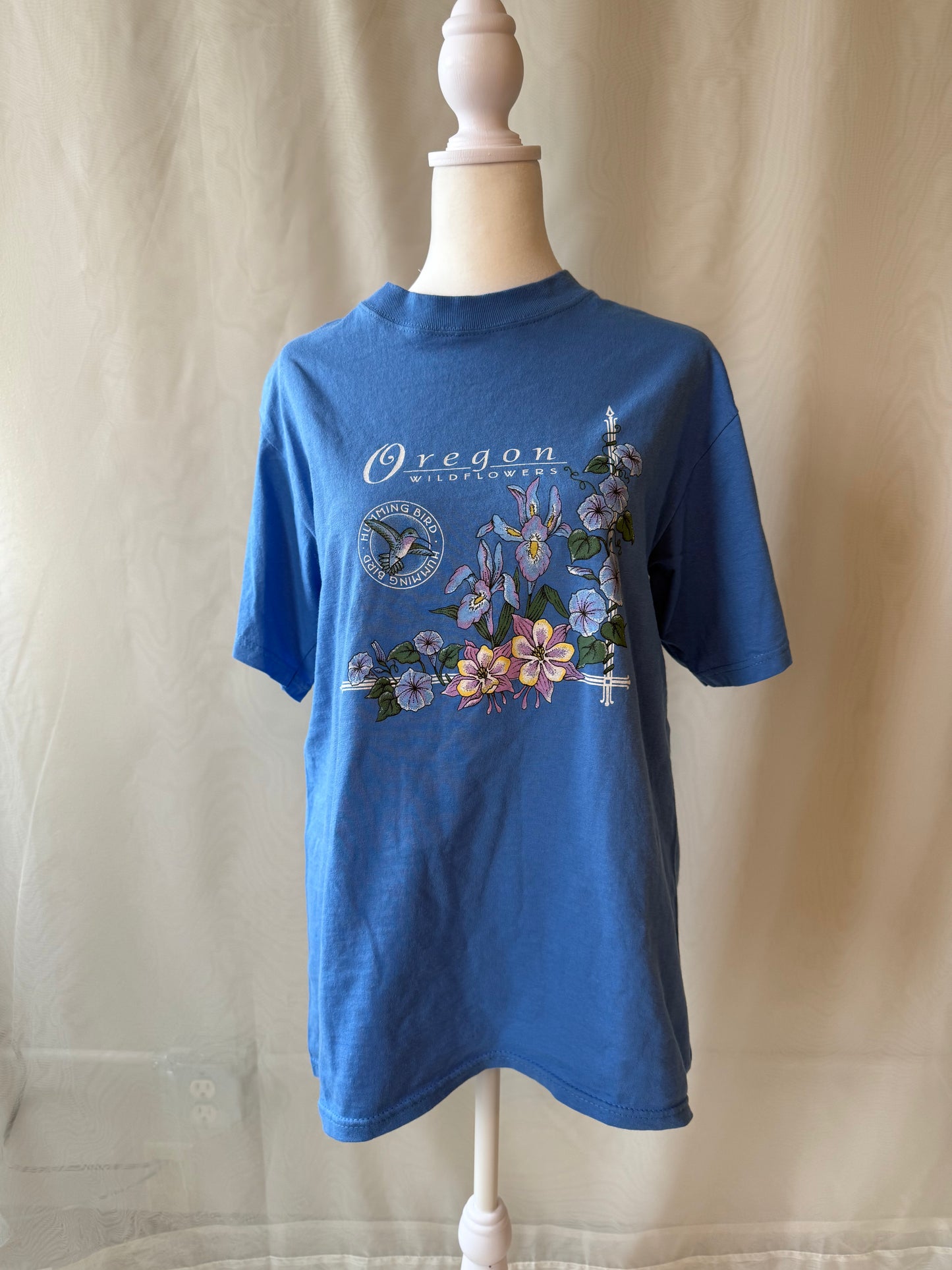 90's Oregon Wildflower Hummingbird Shirt