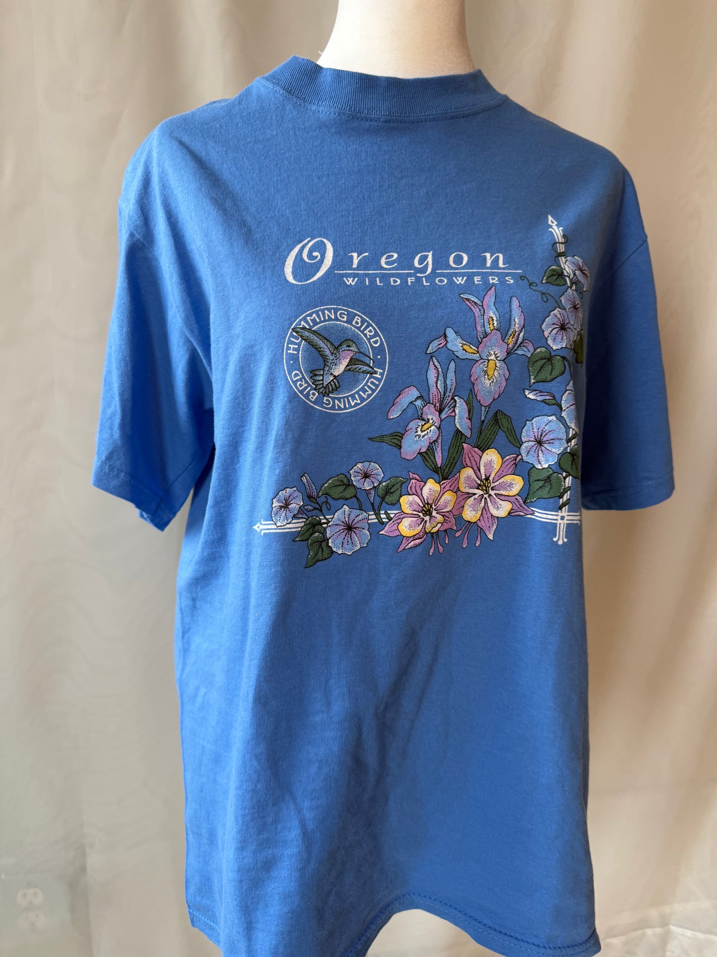 90's Oregon Wildflower Hummingbird Shirt
