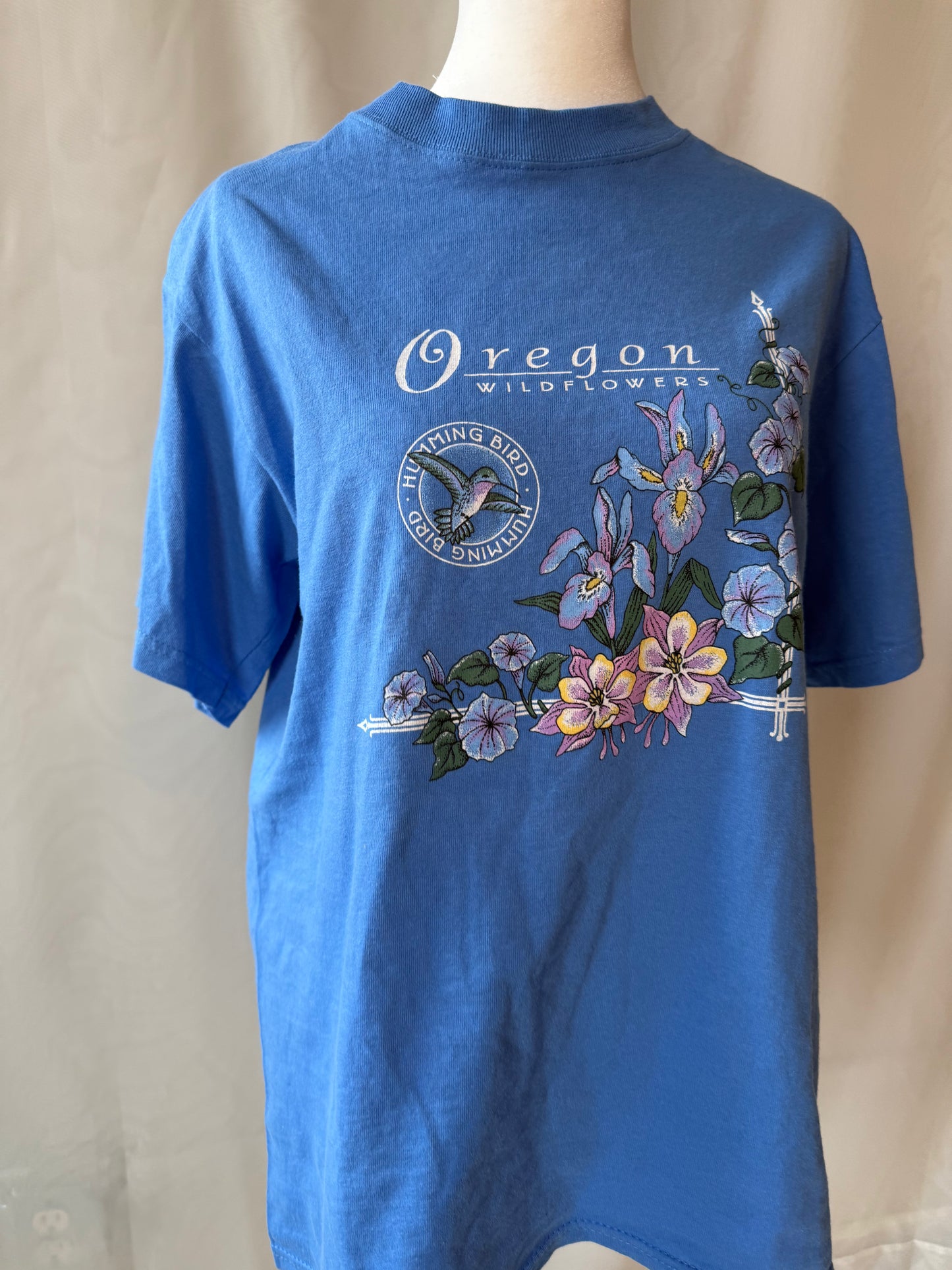90's Oregon Wildflower Hummingbird Shirt