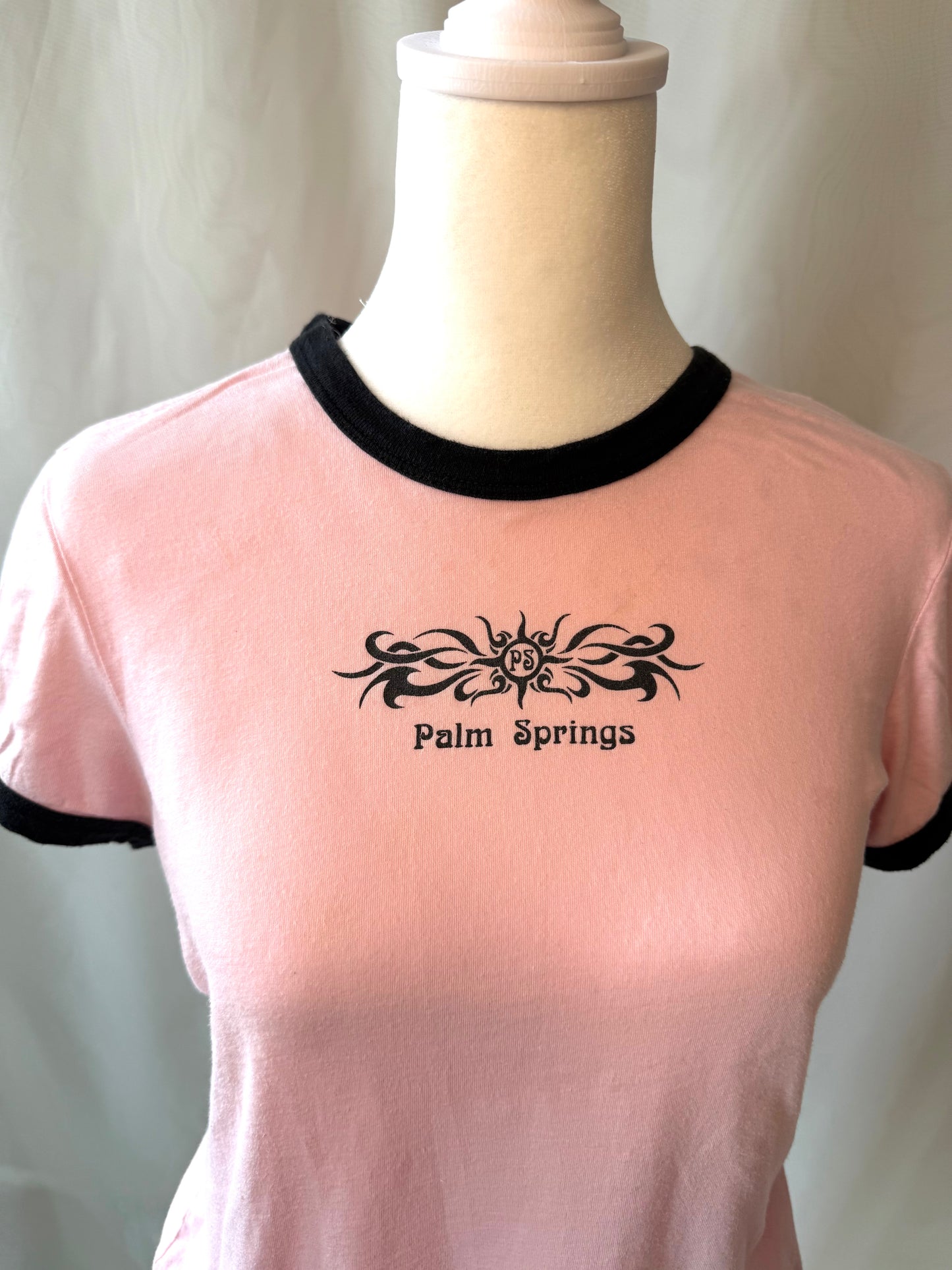 Palm Springs Graphic Ringer Tee | Size Medium