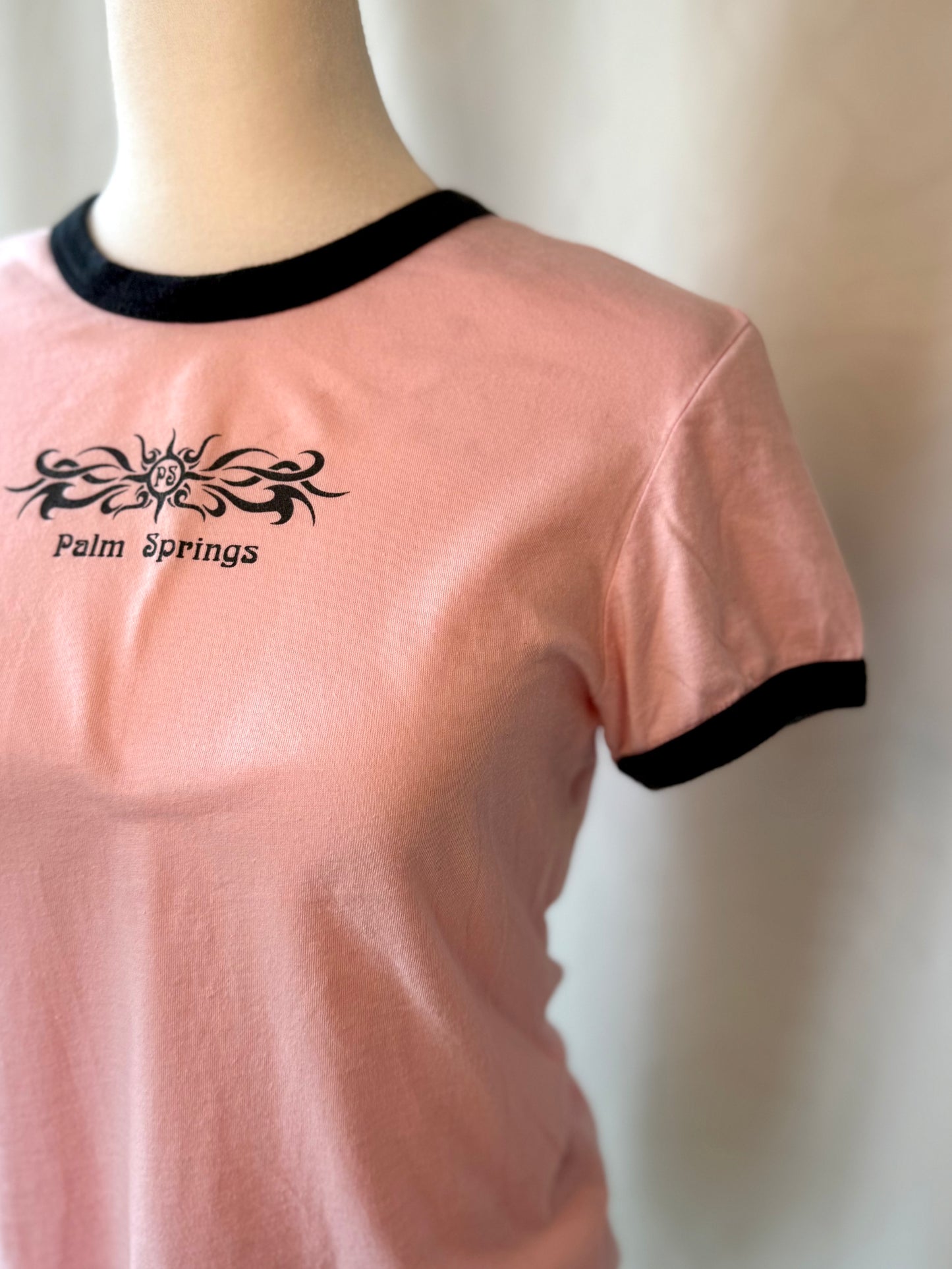 Palm Springs Graphic Ringer Tee | Size Medium