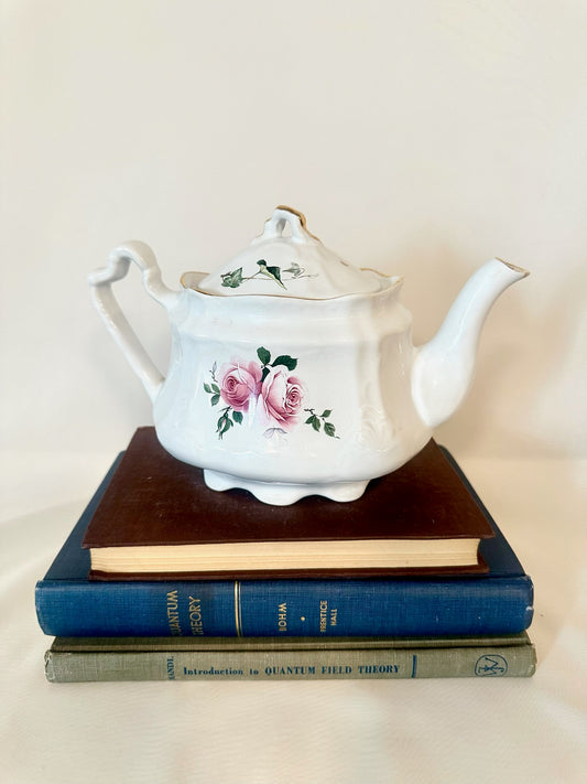 Arther Wood & Son Pink Roses On The Vine Teapot
