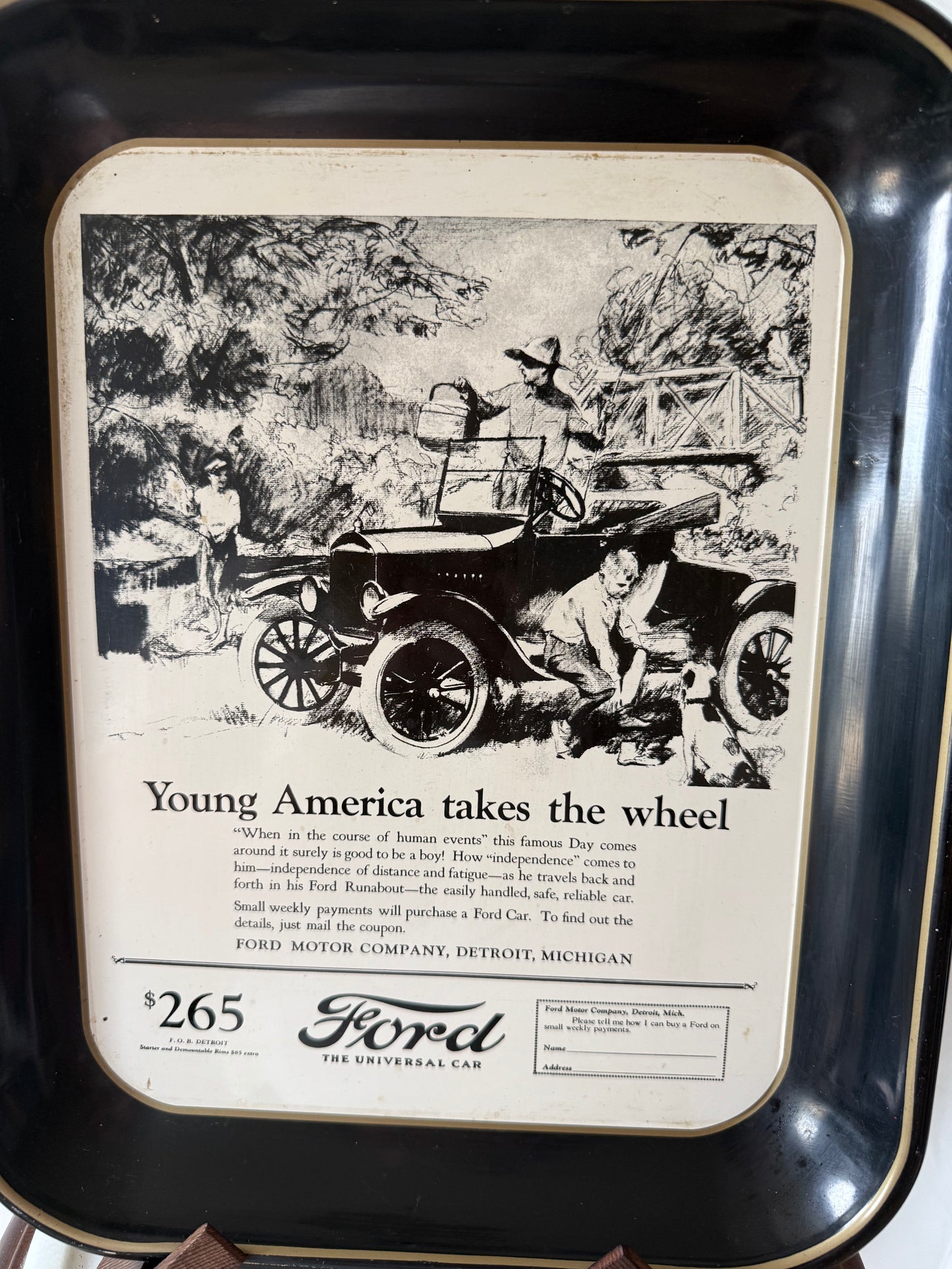 1975 Ford Collectible Metal Advertising Tray