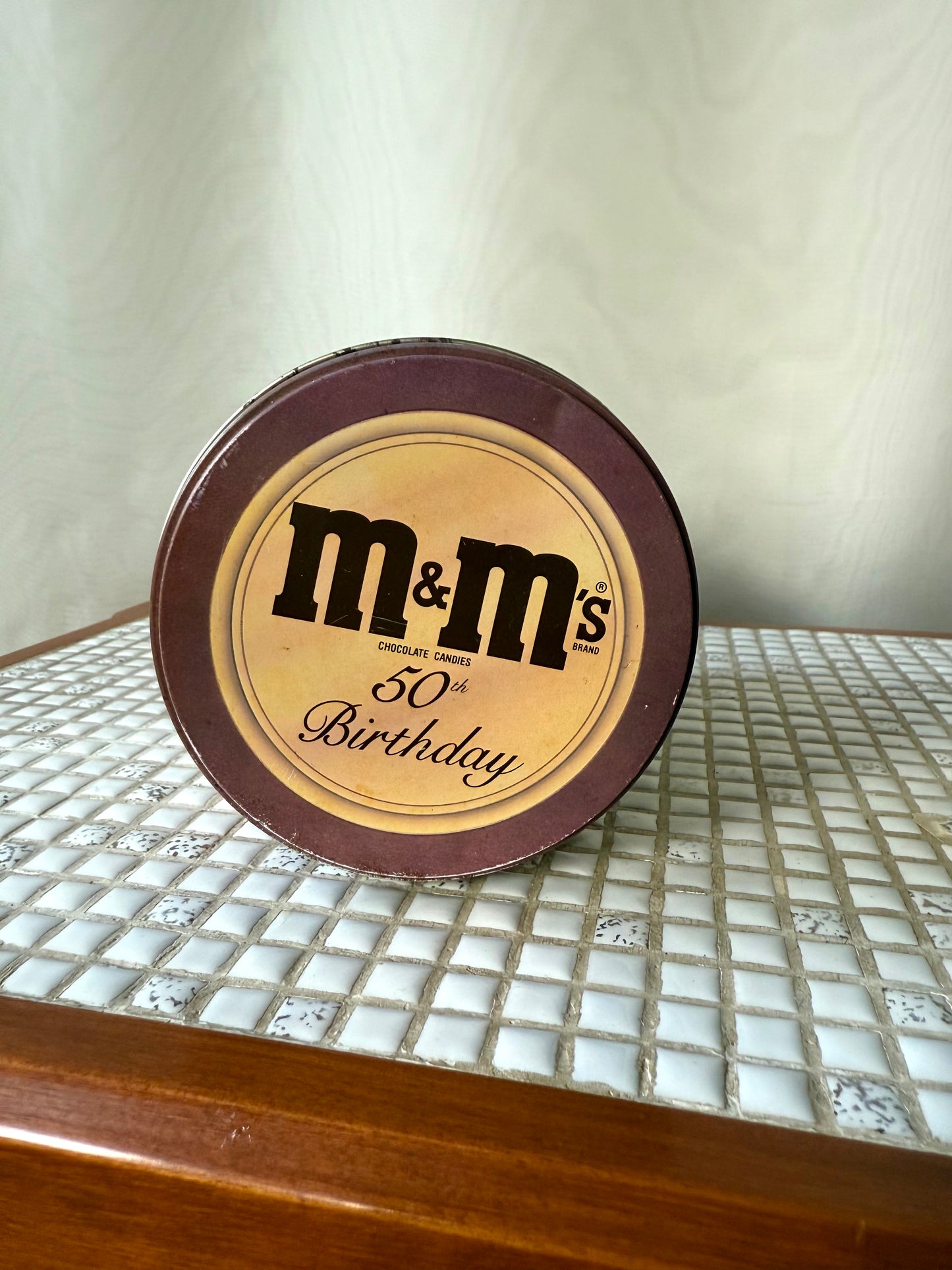 M&Ms 50th Birthday Vintage Collectible Tin