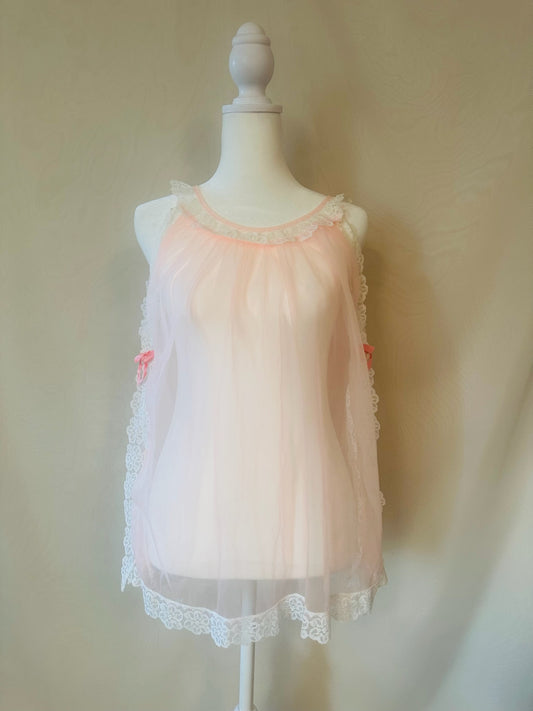 Vintage Pink Babydoll Nightgown